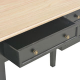 NNEVL Writing Desk Black 109.5x45x77.5 cm Wood