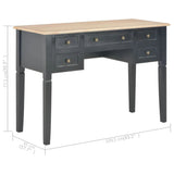 NNEVL Writing Desk Black 109.5x45x77.5 cm Wood