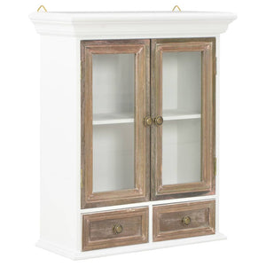 NNEVL Wall Cabinet White 49x22x59 cm Solid Wood