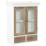 NNEVL Wall Cabinet White 49x22x59 cm Solid Wood