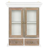 NNEVL Wall Cabinet White 49x22x59 cm Solid Wood