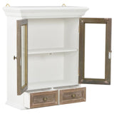 NNEVL Wall Cabinet White 49x22x59 cm Solid Wood