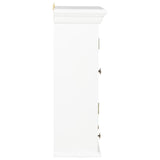 NNEVL Wall Cabinet White 49x22x59 cm Solid Wood