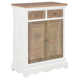 NNEVL Sideboard White 60x30x80 cm Solid Wood
