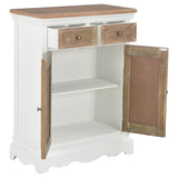 NNEVL Sideboard White 60x30x80 cm Solid Wood