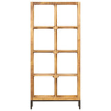 NNEVL Bookshelf 80x25x175 cm Solid Mango Wood