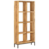 NNEVL Bookshelf 80x25x175 cm Solid Mango Wood