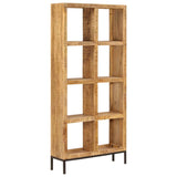 NNEVL Bookshelf 80x25x175 cm Solid Mango Wood