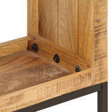 NNEVL Bookshelf 40x30x175 cm Solid Mango Wood
