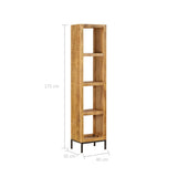 NNEVL Bookshelf 40x30x175 cm Solid Mango Wood