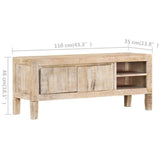 NNEVL TV Cabinet 110x35x46 cm Solid Mango Wood