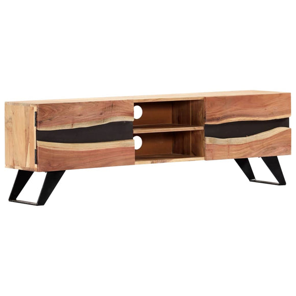 NNEVL TV Cabinet 140x30x45 cm Solid Acacia Wood