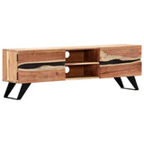 NNEVL TV Cabinet 140x30x45 cm Solid Acacia Wood