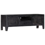 NNEVL TV Cabinet Black 118x30x40 cm Solid Mango Wood
