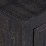 NNEVL TV Cabinet Black 118x30x40 cm Solid Mango Wood