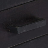 NNEVL TV Cabinet Black 118x30x40 cm Solid Mango Wood