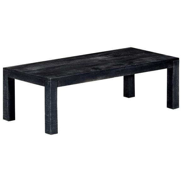 NNEVL Coffee Table Black 110x50x35 cm Solid Mango Wood