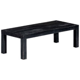 NNEVL Coffee Table Black 110x50x35 cm Solid Mango Wood