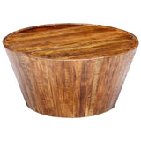 NNEVL Coffee Table 65x65x33 cm Solid Rough Mango Wood