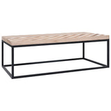 NNEVL Coffee Table 110x60x37 cm Solid Wood