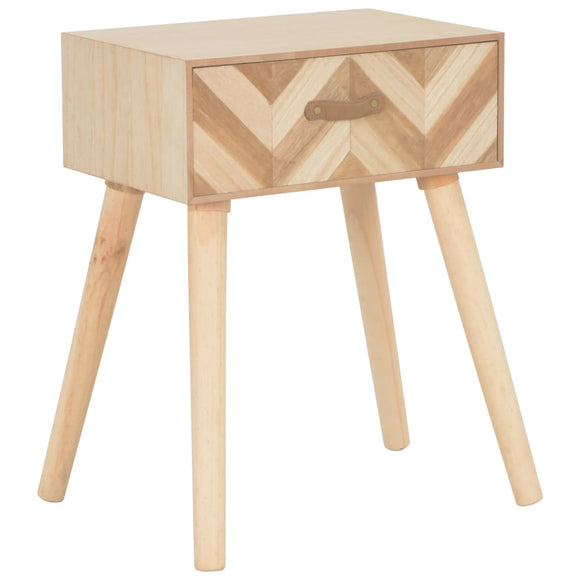 NNEVL Bedside Cabinet with Drawer 44x30x58 cm Solid Wood