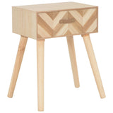 NNEVL Bedside Cabinet with Drawer 44x30x58 cm Solid Wood