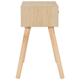NNEVL Bedside Cabinet with Drawer 44x30x58 cm Solid Wood