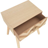 NNEVL Bedside Cabinet with Drawer 44x30x58 cm Solid Wood