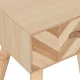 NNEVL Bedside Cabinet with Drawer 44x30x58 cm Solid Wood