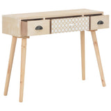 NNEVL Console Table with 3 Drawers 100x30x73 cm Solid Pinewood
