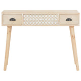 NNEVL Console Table with 3 Drawers 100x30x73 cm Solid Pinewood