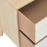 NNEVL Bedside Cabinet with 2 Drawers 40x30x49.5 cm Solid Pinewood