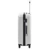 NNEVL Hardcase Trolley Set 3 pcs Bright Silver ABS