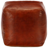NNEVL Pouffe Tan 40x40x40 cm Genuine Goat Leather