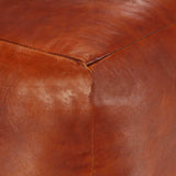 NNEVL Pouffe Tan 40x40x40 cm Genuine Goat Leather