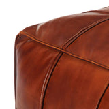 NNEVL Pouffe Tan 60x60x30 cm Genuine Goat Leather