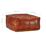 NNEVL Pouffe Tan 60x60x30 cm Genuine Goat Leather