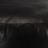 NNEVL Pouffe Black 60x30 cm Genuine Goat Leather