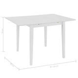 NNEVL Extendable Dining Table White (80-120)x80x74 cm MDF