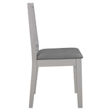 NNEVL Dining Chairs with Cushions 4 pcs Grey Solid Wood