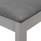 NNEVL Dining Chairs with Cushions 4 pcs Grey Solid Wood