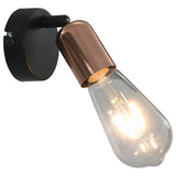 NNEVL Spot Lights 2 pcs with Filament Bulbs 2 W Black and Copper E27
