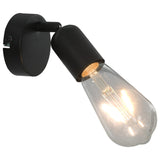 NNEVL Spot Lights 2 pcs with Filament Bulbs 2 W Black E27