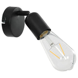 NNEVL Spot Lights 2 pcs with Filament Bulbs 2 W Black E27