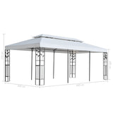 NNEVL Gazebo 3x6 m White