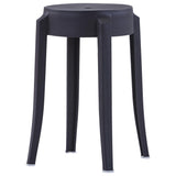 NNEVL Stackable Stools 4 pcs Black Plastic