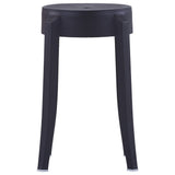 NNEVL Stackable Stools 4 pcs Black Plastic