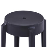 NNEVL Stackable Stools 4 pcs Black Plastic