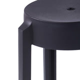 NNEVL Stackable Stools 4 pcs Black Plastic