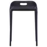 NNEVL Stackable Stools 4 pcs Black Plastic